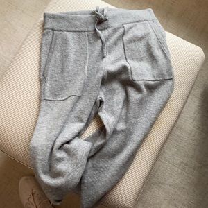 INTERMIX grey heather knit capris